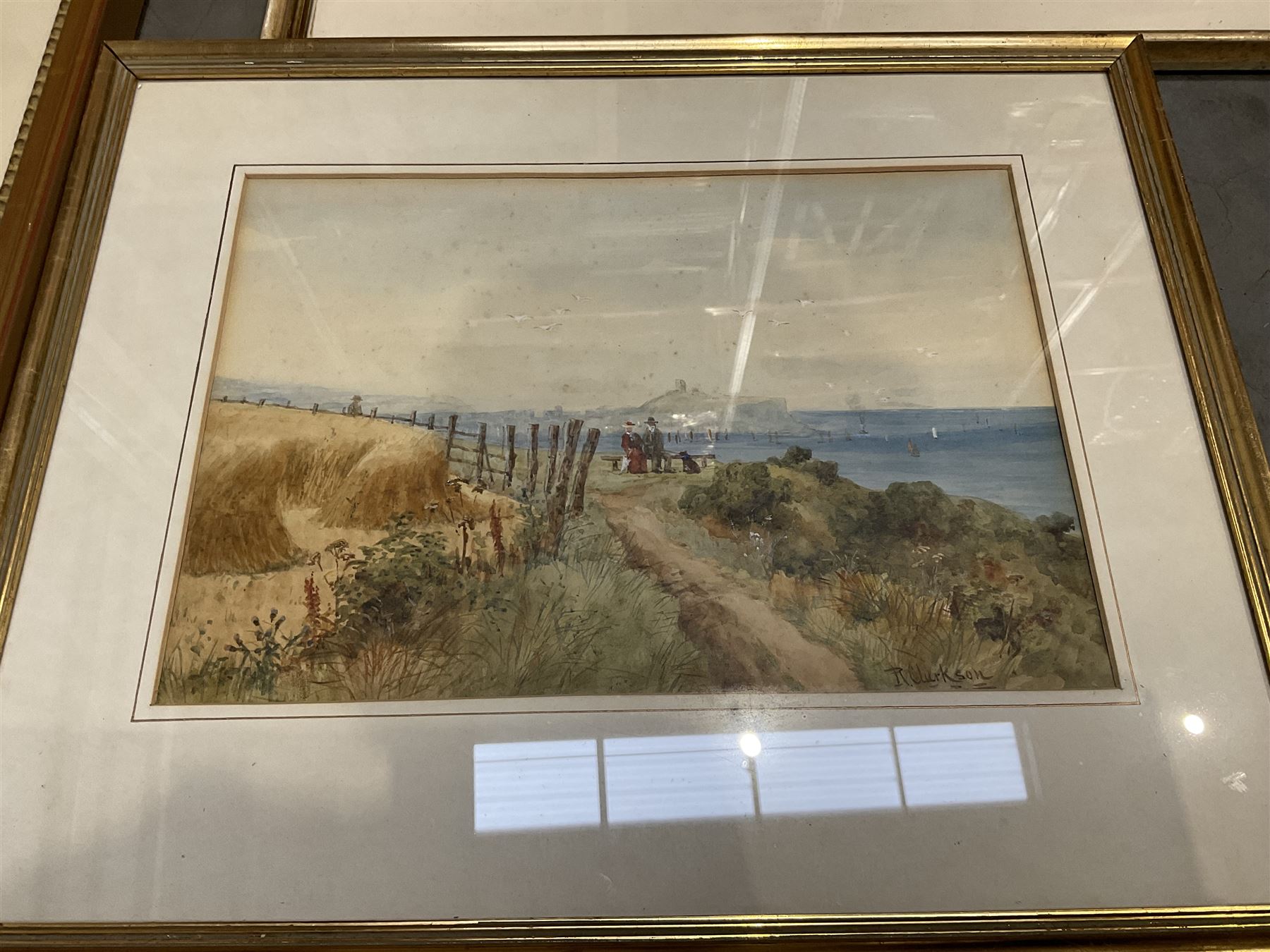 Collection of oil paintings and watercolours, artists including Geoffrey H Poole, Thomas Monro, Paul Marny, Robert Clarkson of Scarborough, classical watercolour, etc (16)