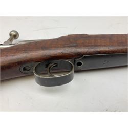 Early 20c Swedish 6.5mm bolt-action service rifle inscribed Carl Gustafs Stads Gevarsfaktori 1904; with 74cm barrel and original Model 1896 knife bayonet with scabbard No.149918 L149cm overall. Deactivated to early specification so requires re-deactivation to modern standards SECTION 1 RFD ONLY