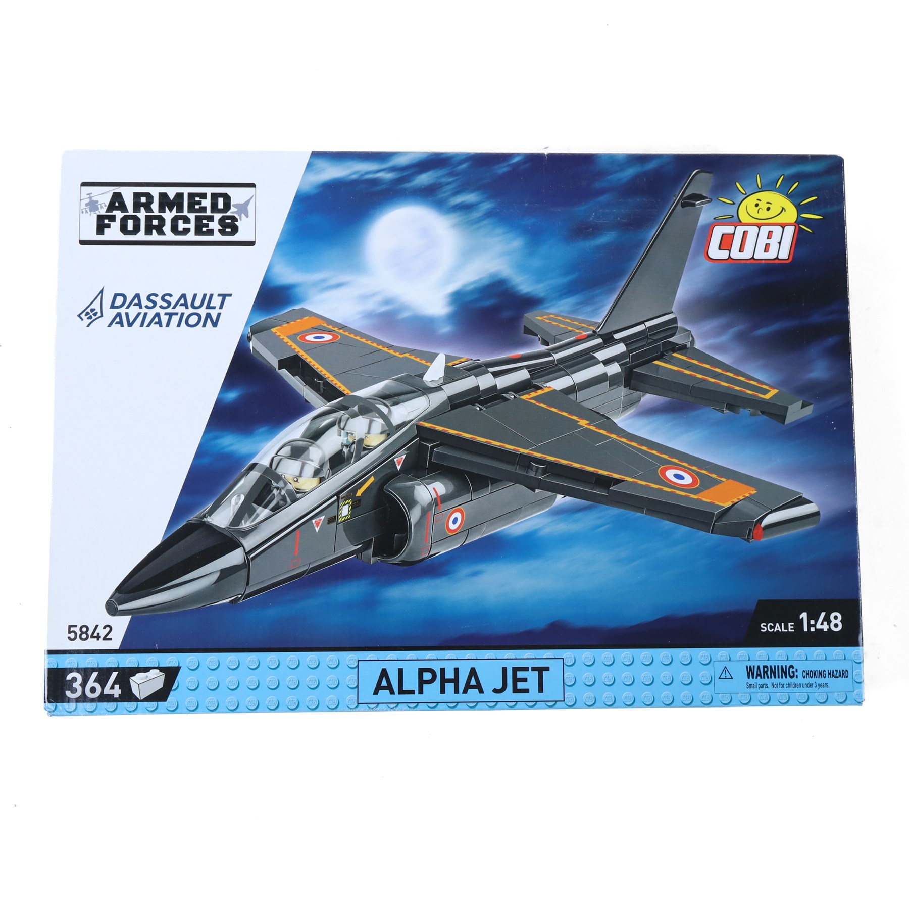 Four Cobi Bricks 1:48 scale Armed Forces model aircraft sets, comprising no. 5897 F-4 Phantom II, no. 5907 Lockheed F-104 Starfighter, no. 5845 BAe Hawk T1 and no. 5842 Alpha Jet, all in sealed boxes
