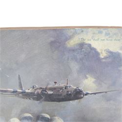 Terence Cuneo (1907-1996); The Sea Shall not Have them, British Wartime Home Front R.A.F. Oleograph, circa1944, H32cm, W24cm 
