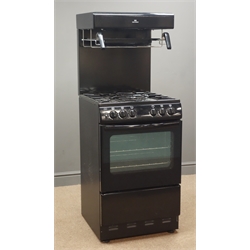  Newworld 'NW55THLG, 444440158' freestanding gas cooker, black finish, W55cm, H144cm, D60cm  