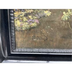 Robert Noble RSA PSSA (Scottish 1857-1917): A Country Garden, oil on canvas signed and dated '04, 50cm x 59cm