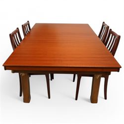 Riley - convertible snooker dining table, with green baize playing surface and removable twin-panel mahogany-effect dining top, raised on square tapering legs, complete with four matching chairs, includes; four cues, a set of snooker balls, triangle, baize brush, chalks, scoreboard, cross rest, spider rest