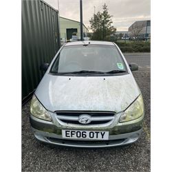 2006 Hyundai Getz. 1.4 litre Petrol, 5 Door Hatchback. No V5. Does Not Start. Selling on behalf of the executors of a local estate. - THIS LOT IS TO BE COLLECTED BY APPOINTMENT FROM DUGGLEBY STORAGE, GREAT HILL, EASTFIELD, SCARBOROUGH, YO11 3TX