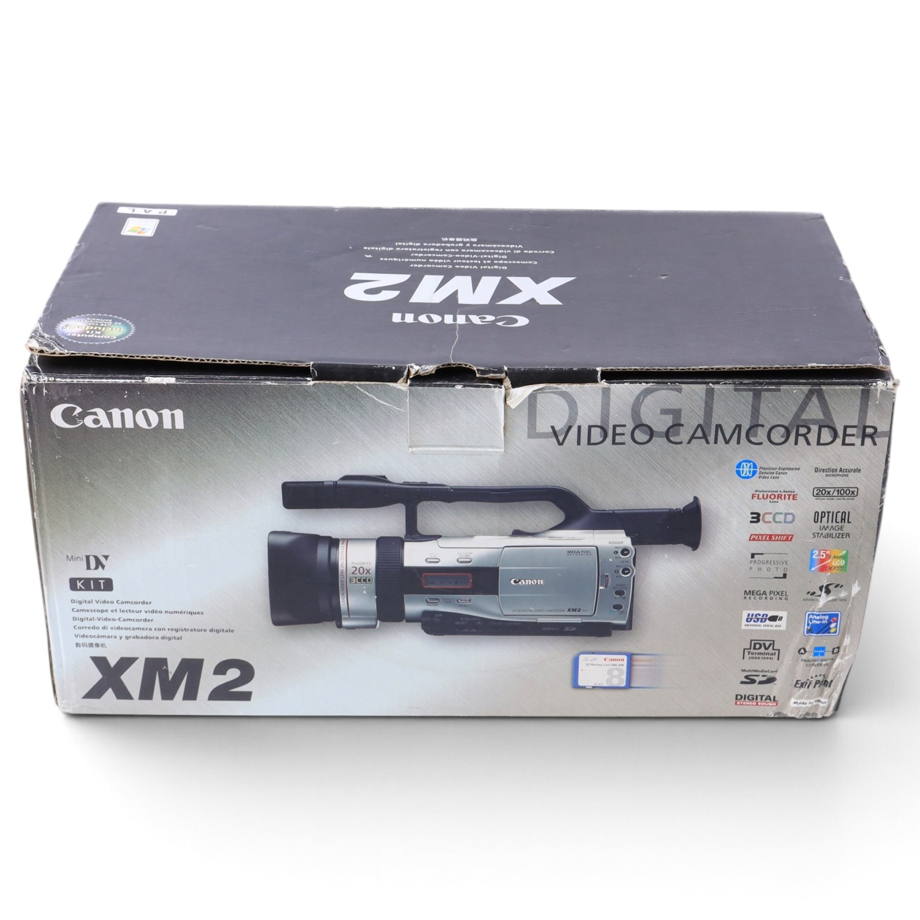 Canon XM2 3CCD Digital Video Camcorder, with original box and instructions, contained in a flight case with accessories