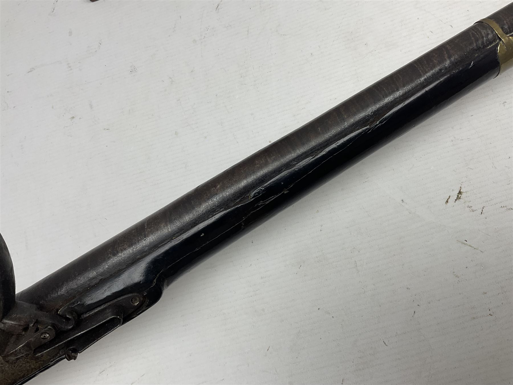 19th century Arabian(?) jezail flintlock musket, approximately 28-bore, the 137cm(54