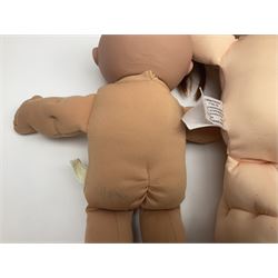 Plush covered soft toy of a swimming duck with squeeze type musical action L17cm; and collection of ten Cabbage Patch type dolls by various makers including Mattel, Hasbro, Appalachian Artworks, Migliorati etc