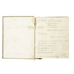 John Robinson - Early 19th century handwritten accounts book , with South Cave connection ...