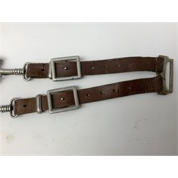 German Reichsarbeitdienst RAD Leader's Hewer dagger, the 26cm single edged scimitar shaped blade with narrow fuller, etched Arbeit adelt; by E.D. Wusthof, Solingen; the aluminium hilt with spade and wheat ear langet; two piece white plastic grip and eagle head pommel; pebbled steel scabbard engraved with ears of wheat and strapwork with double leather hangers L40cm overall