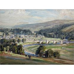 Herbert F Royle (British 1870-1958): View Across Burnsall, oil on board signed 31cm x 41cm 