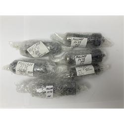 Collection of Mullard thermionic radio valves/vacuum tubes, including VP2, AZ31, PZ30, CY1, EL38 etc approximately 30 as per list, unboxed