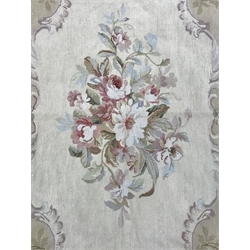  Aubusson style floral and scroll pattern rug 180cm x 270cm   