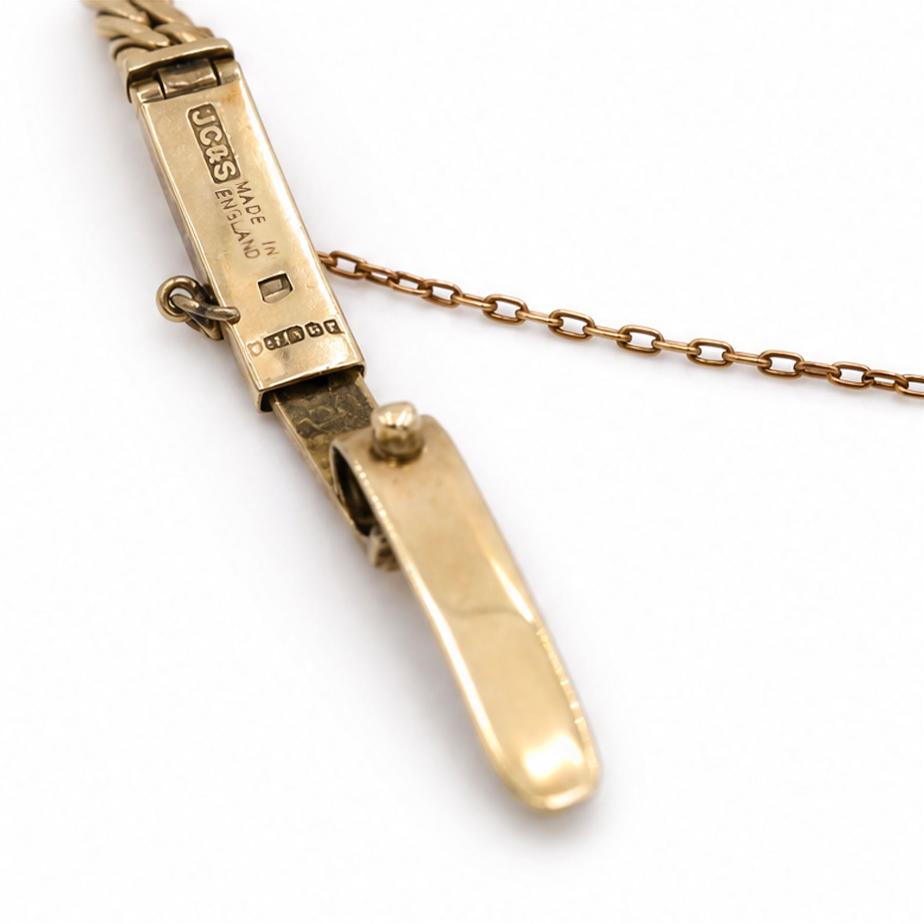 Omega ladies 18ct gold manual wind wristwatch, Cal. 212, silvered dial with dagger and dot hour markers, Birmingham 1953, on 9ct gold bracelet, with fold-over clasp, hallmarked