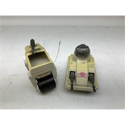Star Wars - thirteen early 1980s vehicles/equipment including X-Wing Fighter; Snowspeeder; Slave 1 (Boba Fett's Spaceship); Scout Walker C7; Mobile Laser Cannon; Tripod Laser Cannon; Speeder Bike; Radar laser Cannon; two Vehicle Maintenance Energisers etc; all unboxed (13)