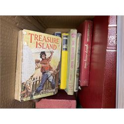 Quantity of books to include The Beatles Anthology hardback, published 2000, leather effect bound The British Empire volumes, The Times Atlas of the World, and other books to include the Bible etc