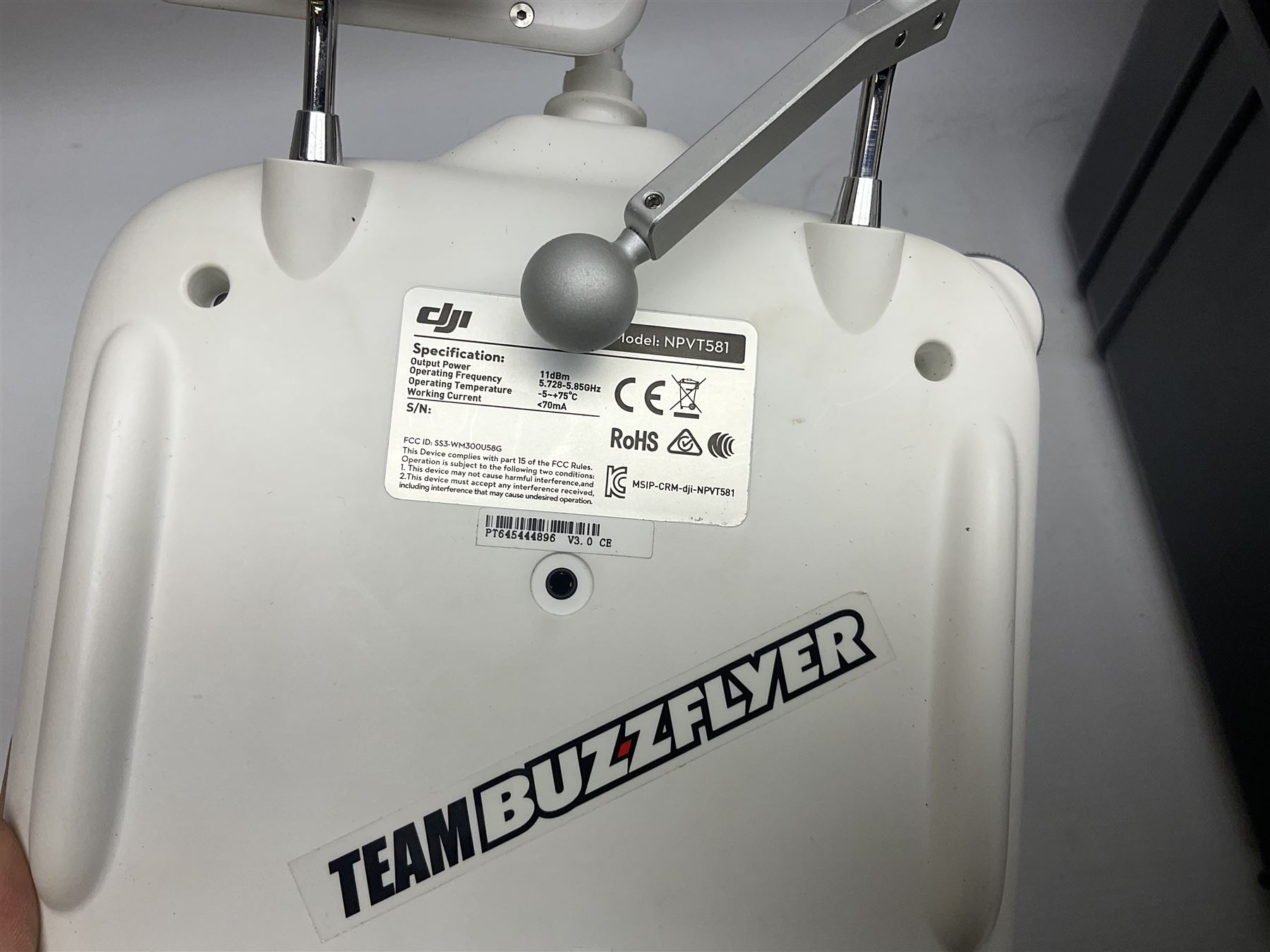 DJI Phantom 2 Vision Plus 3.0 drone, with controller, battery pack, blades, chargers and other accessories in fitted foam lined hard plastic case