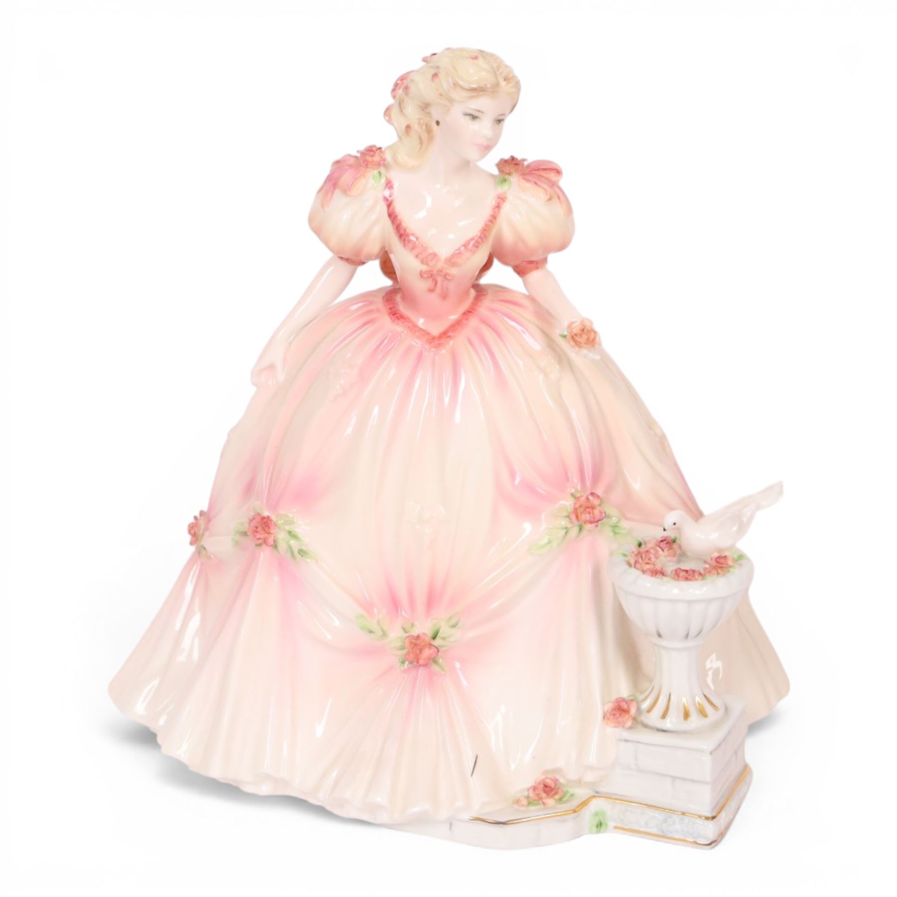 Coalport English Rose Collection : 1994 English Elegance, No. 387 of 1000, with certificate and box H22cm
