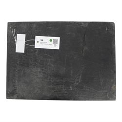 Italian School (late 19th century): Italianate landscape with boats and figures, oil on slate, 27cm x 37cm