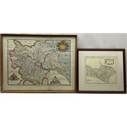 After Christopher Saxton (British c.1540-c.1610): 'Eboracensis Comitatus' - North Yorkshire, 20th century reproduction map 63cm x 83cm; After Robert Morden (British c.1650-1703): 'The North Riding of Yorkshire', 20th century reproduction map 32cm x 38cm