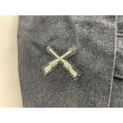 British RAF uniform, including jacket and trousers, modern RAF uniform buttons and a collection of reproduction wartime newspapers