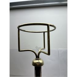 Plated metal wine cooler stand with weighted base H72cm