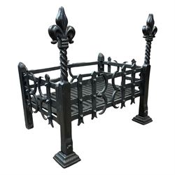 Wrought iron fire grate