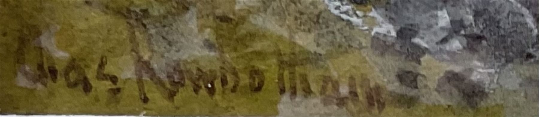 Thomas Charles Leeson Rowbotham (British 1823-1875): 'Lake Bolsena', gouache and watercolour signed 12.5cm x 19cm