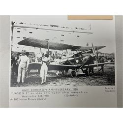 Amy Johnson (1903-1941) English Pioneer Aviatrix - signature on clipped album page; with CoA and photocopied image of 'Jason 1'; 6.5 x 8.5cm