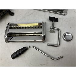 Spong & Co. no.3 table mounted coffee grinder and Ethos fetty pasta machine