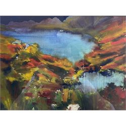 James Hawkins (Scottish 1954-): 'Two Lochans', watercolour signed and dated '90, titled and inscribed verso 29cm x 39cm