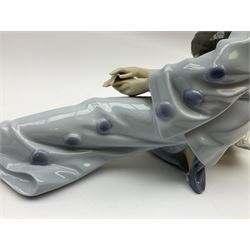 Lladro figure, Closing Scene, modelled as a clown and ballerina, year issued 1974, year retired 1996, no 4935, H24cm 