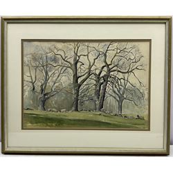 Herbert Rodmell (British 1913-1994): Trees Near Cowesby, watercolour signed and dated 1975, 34cm x 48cm
Provenance: Direct from the family of the artist.