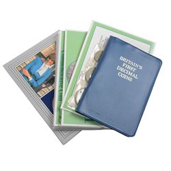 Approximately 250 grams of Great British pre-1947 silver coins, together with numerous commemorative crowns, further coins, banknotes, etc