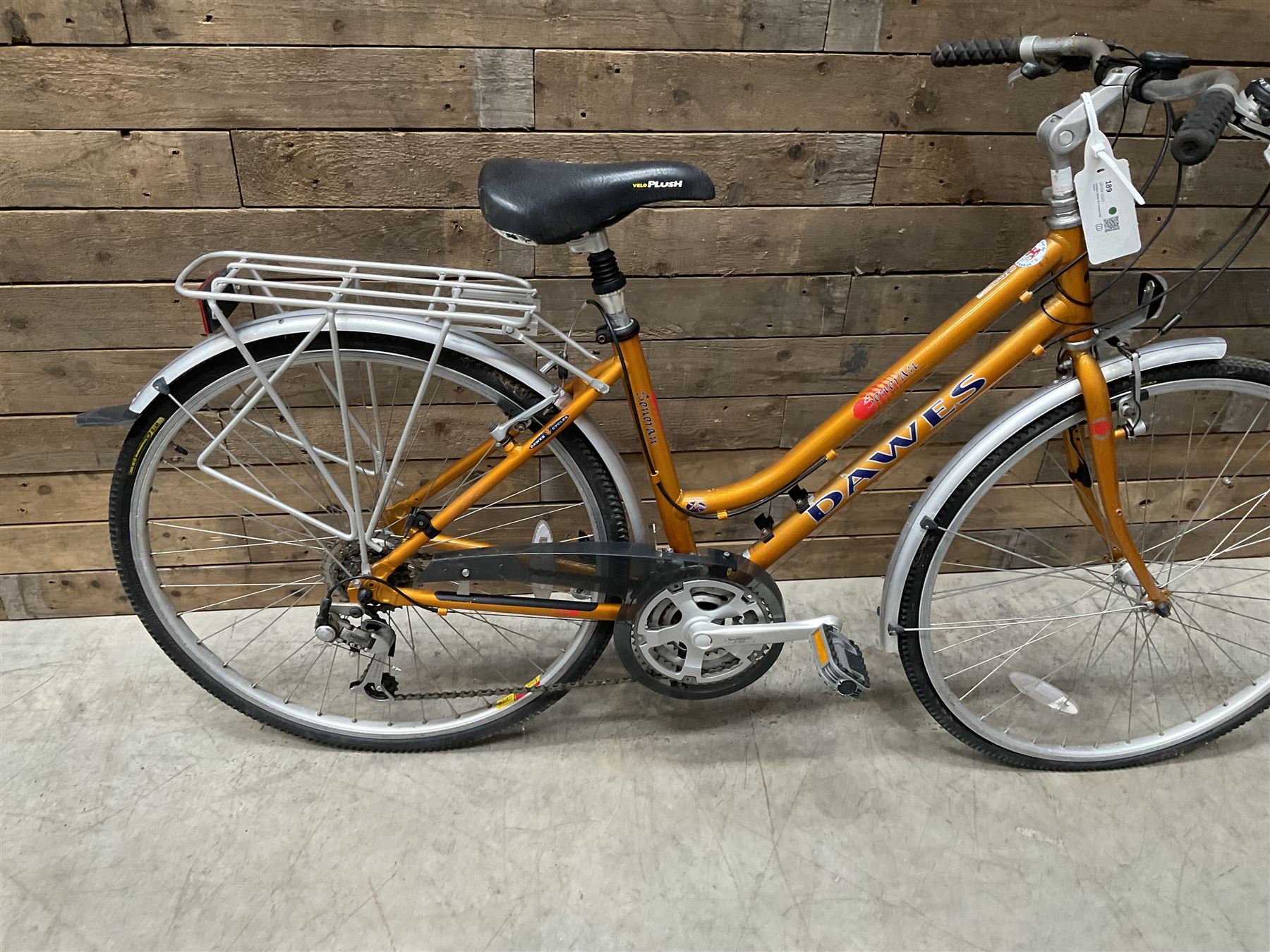 Three bicycles- man’s Falcon Storm 18 speed mountain bike; lady’s Dawes Sonoran 24 speed road bike; child’s Apollo 18 speed bike (3)