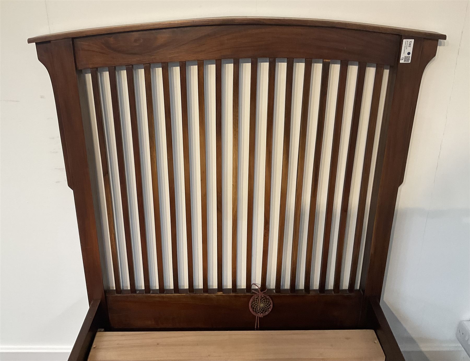 Hardwood vertical latted 3' single bedstead