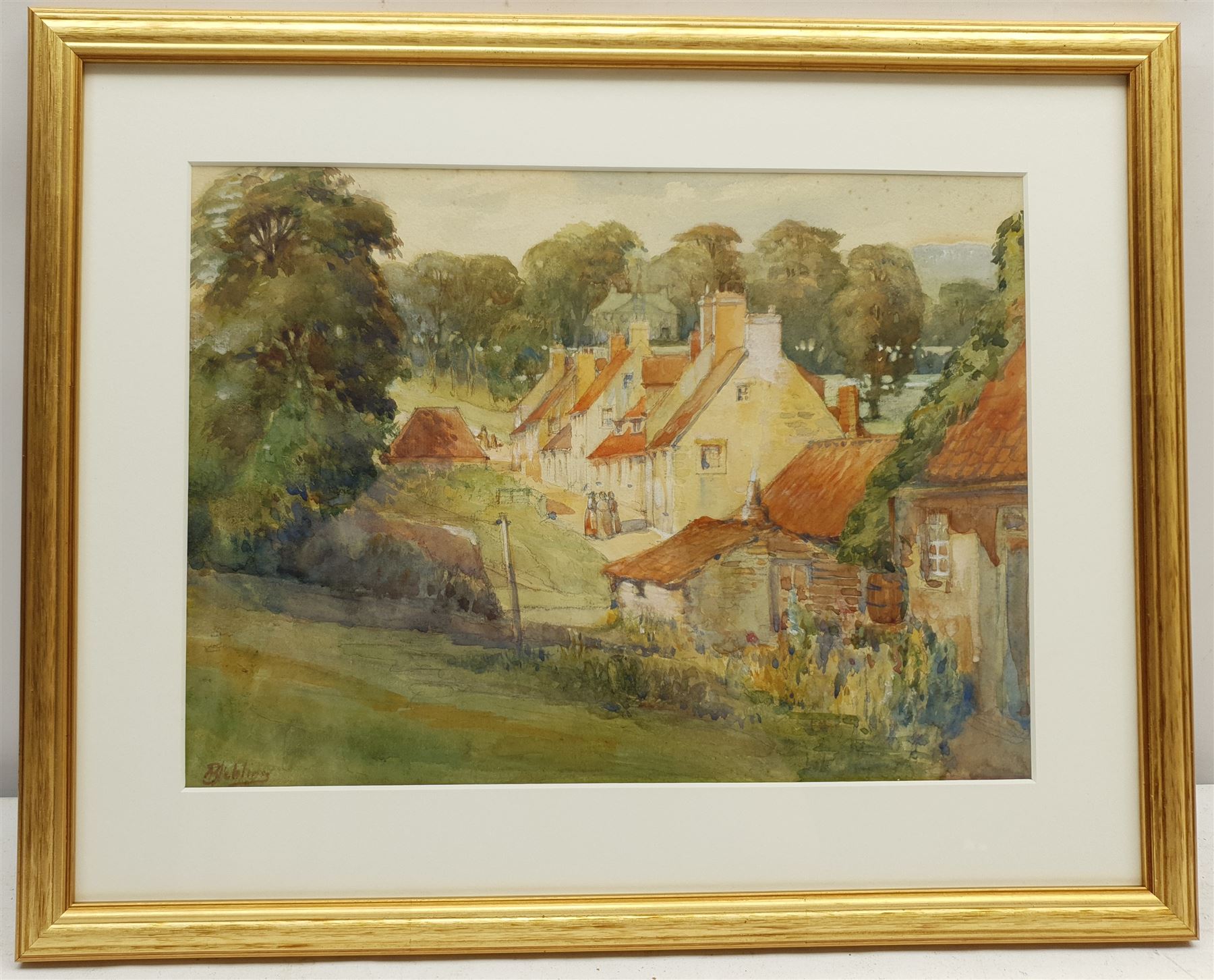 Robert Jobling (Staithes Group 1841-1923): 'The Bogan, Coldingham Berwickshire', watercolour signed, titled and dated 1913 verso 25cm x 35cm