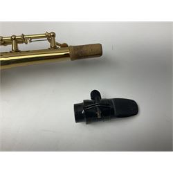 Jupiter JPS-749-547 soprano saxophone, serial no.636624; in fitted carrying case with accessories.
