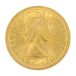Queen Elizabeth II 1963 gold full sovereign coin