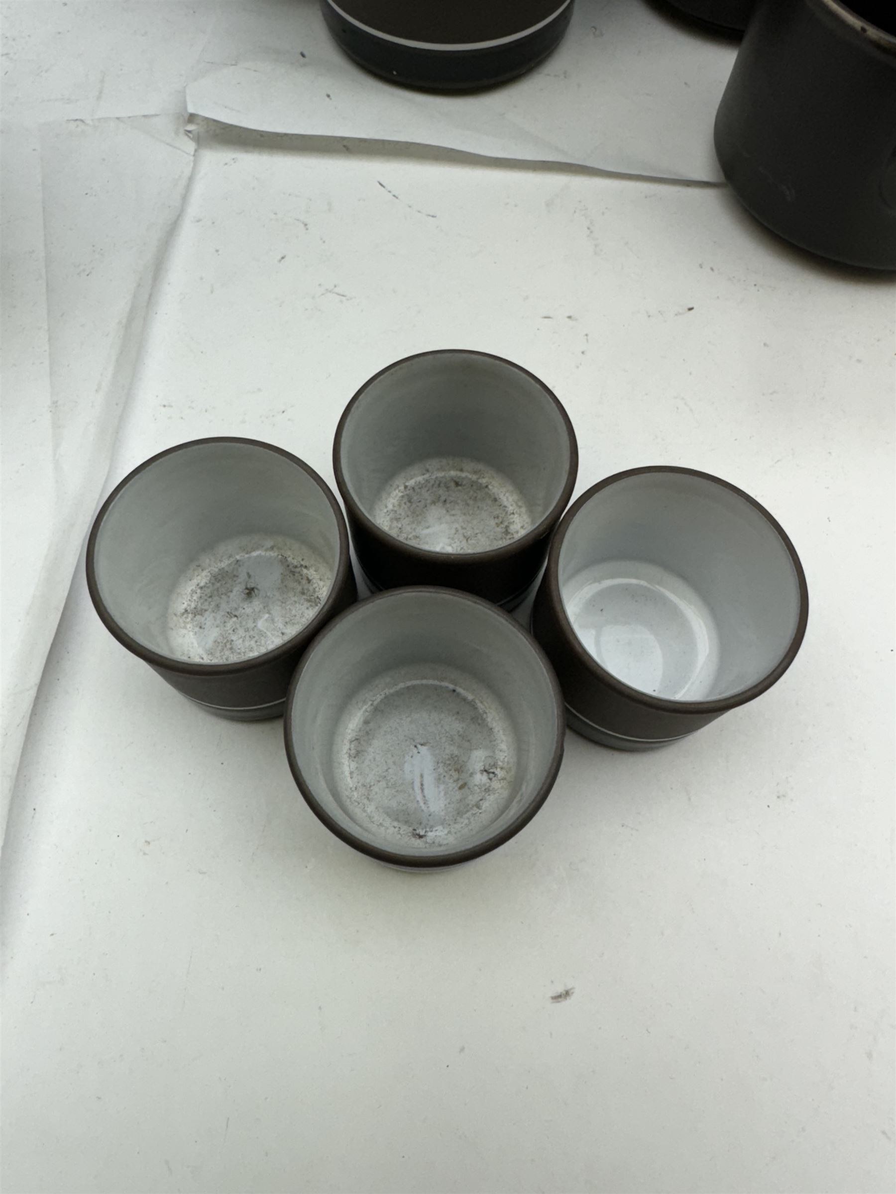 Hornsea Lancaster Vitramic Contrast pattern tea service, including coffee pot, jug, sugar bowl, cups saucers, etc together with other items of Hornsea Lancaster Vitramic