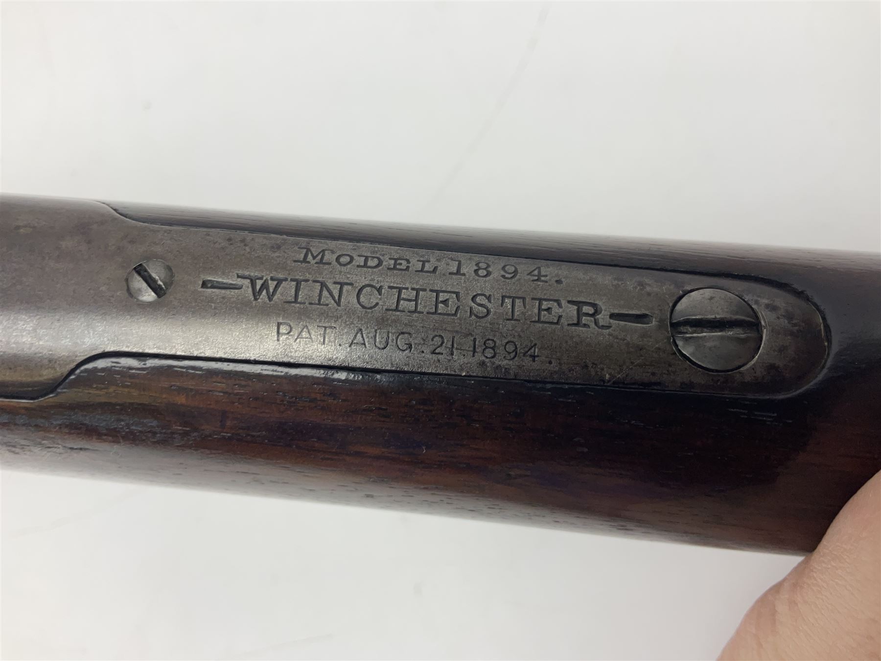 UNPROOFED SO RFD ONLY - late 19th century Winchester Model 94 lever action rifle in refinished condition, 32/40 cal.,the 61cm (24