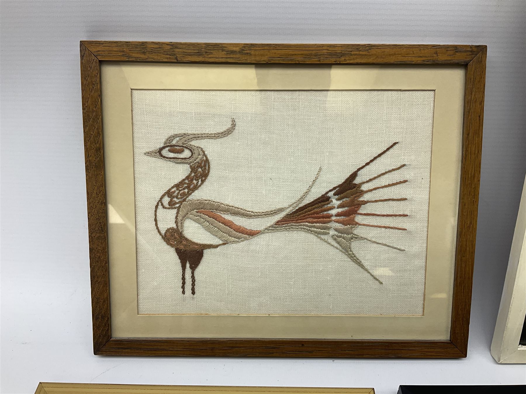 Mexican School (20th century): Birds of Paradise, pair Amate bark paintings together with four further pictures of birds max 31cm x 23cm (6)