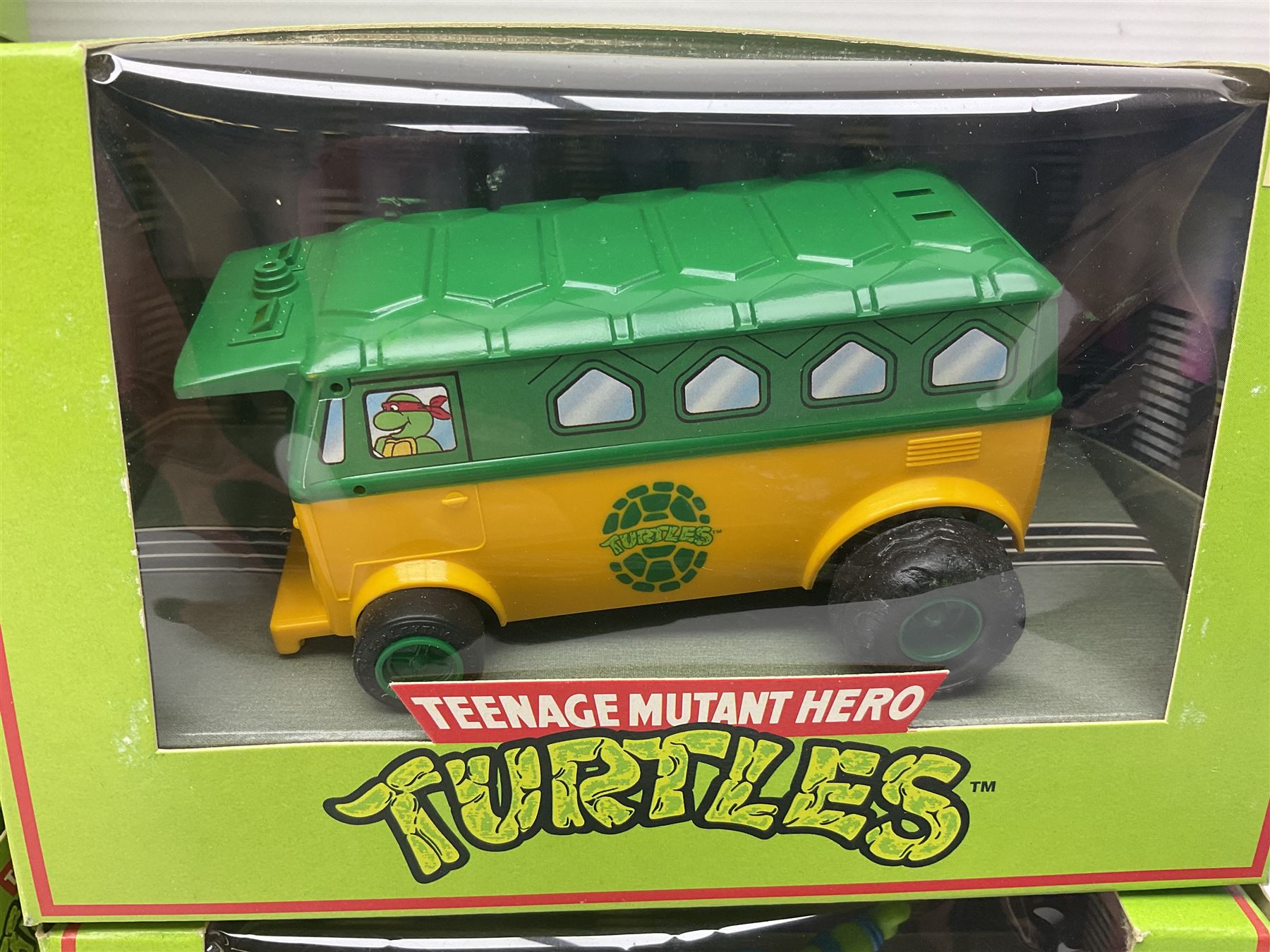 Scalextric - eight Hornby Teenage Mutant Ninja Turtles slot cars, nos.C130, C131, C132, C134, C338, C339, C421 & C422; and two further Scalextric slot cars, C465 Batmobile and C139 Parmalat Brabham; all boxed (10)