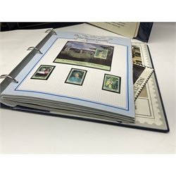 Commemorative stamps mostly relating to the Royal Family and Royal events, including Grenadines of St Vincent, Cayman Islands, Sierra Leone etc, housed in five 'The Royal Family' ring binder albums