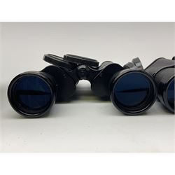 Two pairs of binoculars, Stellar binoculars in case and Tasco binoculars model 306 in case. 