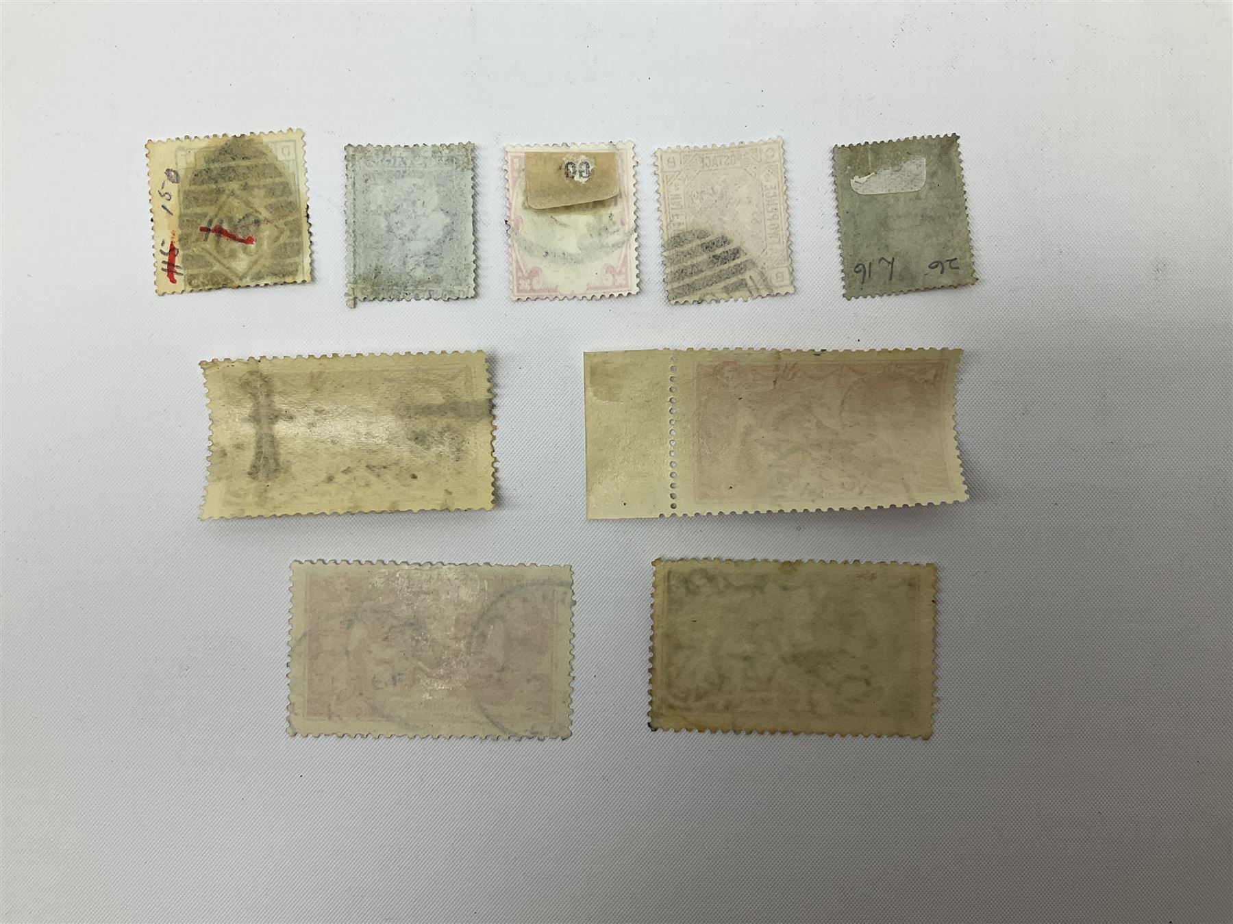 Stamps including various King Edward VII Sothern Nigeria values, King George V Great Britain seahorses and a small number of Queen Victoria Great British stamps, housed in three stockcards