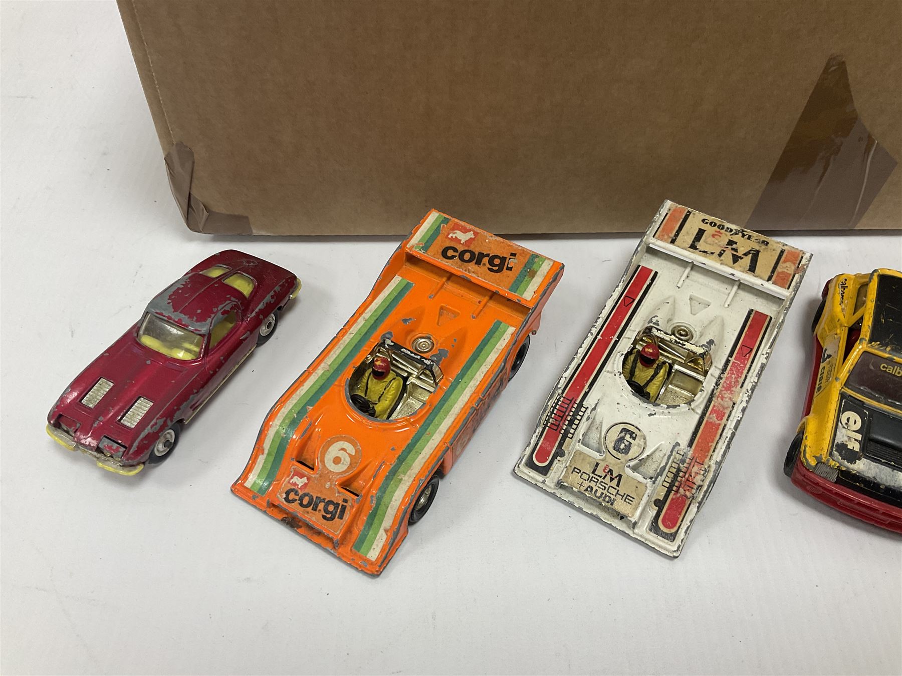 Large quantity of unboxed, playworn, incomplete and repainted die-cast models by various makers