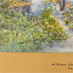 Frank Bartlett (British early 20th century): 'Cottage by the Road - Grassington' and 'Rural Cottage - Bolton Abbey', pair of watercolours signed and dated '30, titled on the mount 24cm x 35cm (2)