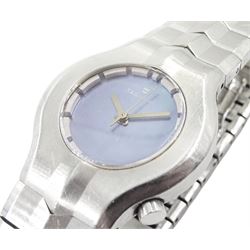 Tag Heuer Alter Ego ladies stainless steel quartz wristwatch, Ref. WP1312, blue mother of pearl dial, boxed