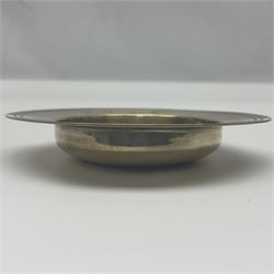 Modern silver miniature Armada dish, D9.5cm, hallmarked William Comyns & Sons Ltd, London 1973