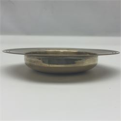 Modern silver miniature Armada dish, D9.5cm, hallmarked William Comyns & Sons Ltd, London 1973